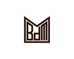 BDM logo design vector template. BDM logo design.