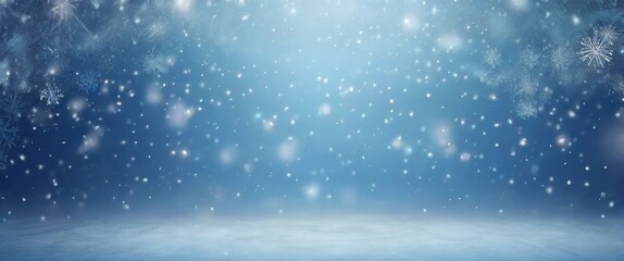 Light blue Christmas background with snowflake texture. Made with generative AI technology