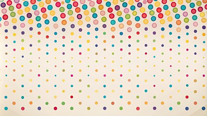 Colorful dots on cream background, abstract, vibrant, fun, pattern, cheerful, festive, colorful, playful, minimalist
