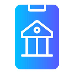 bile banking gradient icon