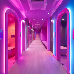 Dynamic Entry: Vibrant Dance Studio Entrance