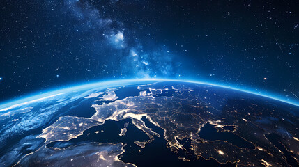 Wide view of Earth from space