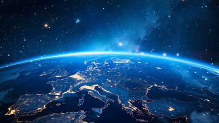 Fototapeta premium Wide view of Earth from space