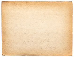 old paper texture background with vintage retro look, transparent png with empty paper sheet as backdrop for text and paper overlay effect
