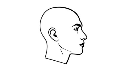 silhouette of a person face from side