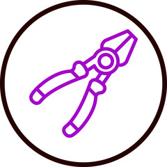 PLier Vector Line Purple Circle black