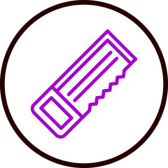 Hacksaw Vector Line Purple Circle black