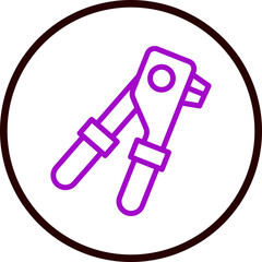 Groove Joint pliers Vector Line Purple Circle black