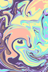 Texture image of varied colors with liquid shapes.