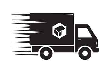 Basic Delivery Truck Silhouette Vector Design