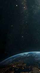 Obraz premium Wide view of Earth from space