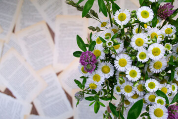 bouquet of flowers on the table