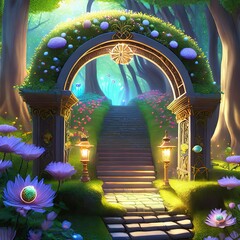 Obraz premium gate to the garden