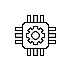 Obraz premium System engineering outline icons, minimalist vector illustration ,simple transparent graphic element .Isolated on white background