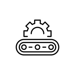 Obraz premium Factory engineering outline icons, minimalist vector illustration ,simple transparent graphic element .Isolated on white background