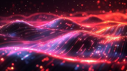 Obraz premium Futuristic digital patterns with sleek lines and advanced elements create a cutting-edge and innovative look ideal for modern and high-tech projects Background Illustration, Bright color tones, ,