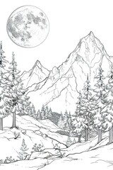 Obraz premium winter landscape with mountains