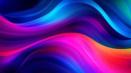 Vibrant Abstract Gradient Waves in Multicolor Design