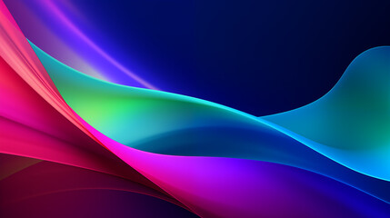 Fototapeta premium Colorful Flowing Abstract Design with Gradient Waves