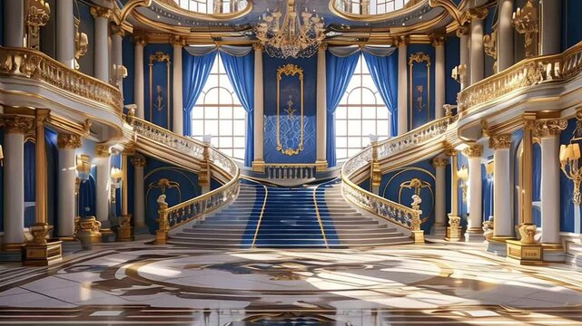Palace interior background castle hall