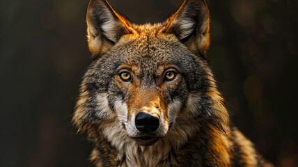 Fototapeta premium Ein Wolf im Wald