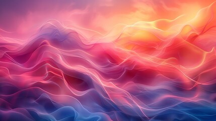 Obraz premium Sky-themed abstract designs with atmospheric elements and vibrant colors create a sense of openness and freedom ideal for uplifting and creative projects Background Illustration, Bright color tones,