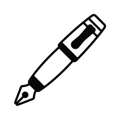 Pixel perfect fountain pen icon, perfect for writing, elegance, and professionalism