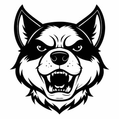 wolf head vector