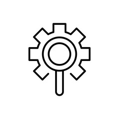 Analysis outline icons, minimalist vector illustration ,simple transparent graphic element .Isolated on white background