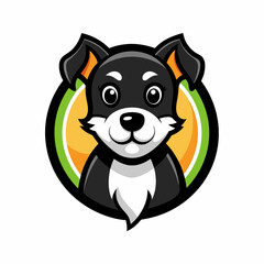 Adorable Cartoon Dog Logo Illustration