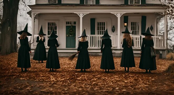 Witches in the town of Salem.