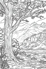 Obraz premium landscape with trees