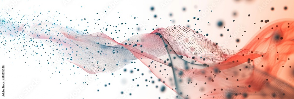 Poster an it company to be used as a header and footer on a business cover page, data streams.