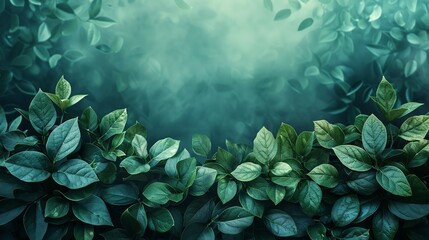 Botanical backgrounds with lush greenery and floral elements bring the beauty of nature into any project ideal for elegant and refreshing designs Background Illustration, Bright color tones, ,