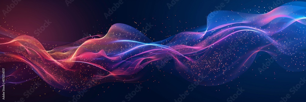 Canvas Prints an it company to be used as a header and footer on a business cover page, data streams.