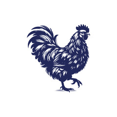 Chicken silhouette vector Clip art isolated design illustration