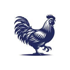 Chicken silhouette vector Clip art isolated design illustration