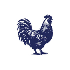 Chicken silhouette vector Clip art isolated design illustration