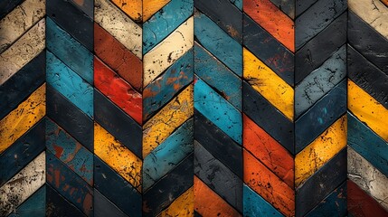 Chevron backgrounds with bold patterns create a striking look perfect for eye-catching designs Background Illustration, Bright color tones, , Minimalism,