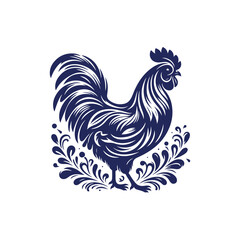 Chicken silhouette vector Clip art isolated design illustration