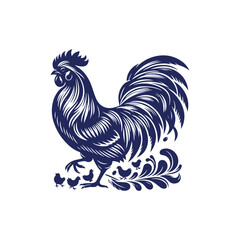 Chicken silhouette vector Clip art isolated design illustration