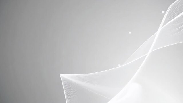 Abstract white and gray background with connecting dots and lines, network concept, digital communication, technology illustration.