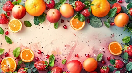 Food backgrounds with mouth-watering textures and vibrant colors highlight the beauty and appeal of culinary delights perfect for food-related designs Background Illustration, Bright color tones, ,