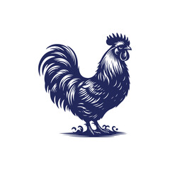 Chicken silhouette vector Clip art isolated design illustration