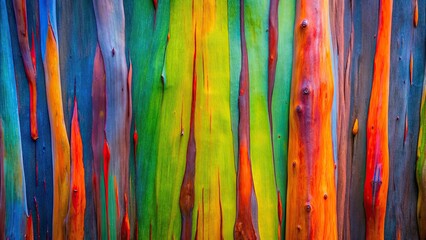 Vibrant and colorful natural pattern of rainbow eucalyptus tree bark , rainbow, eucalyptus, tree, bark, colorful, vibrant