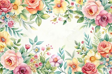 watercolor style floral pattern wallpaper, watercolor, pattern