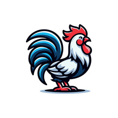 rooster isolated on white background