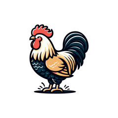 rooster isolated on white background