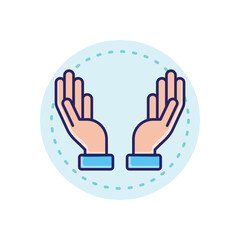 Praying Hands vector icon