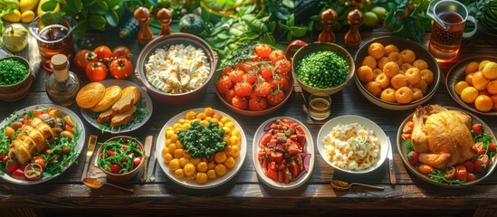 Fototapeta premium Abundant Thanksgiving Feast